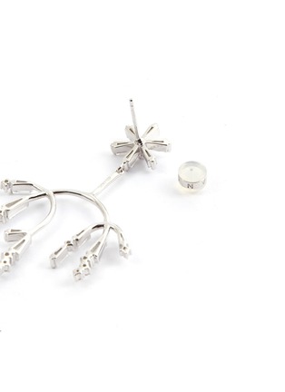 Detail View - Click To Enlarge - HEFANG - 'Fireworks' cubic zirconia silver chandelier drop earrings