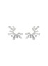 Main View - Click To Enlarge - HEFANG - 'Frozen Ice' cubic zirconia silver stud earrings