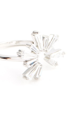 Detail View - Click To Enlarge - HEFANG - 'Frozen Ice' cubic zirconia silver ring