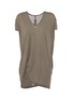 Main View - Click To Enlarge - RICK OWENS  - 'Hiked' asymmetric drape hem long T-shirt