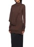 Front View - Click To Enlarge - RICK OWENS  - Asymmetric cape panel layered sweater