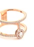 Detail View - Click To Enlarge - MESSIKA - 'Glam'Azone Pavé' diamond 18k rose gold two row ring