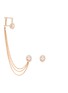 Main View - Click To Enlarge - MESSIKA - 'Glam'Azone Rock' diamond 18k rose gold mismatched earrings
