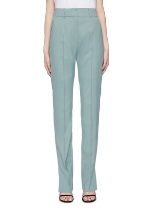 Main View - Click To Enlarge - KIMHĒKIM - Pintucked twill cigarette pants