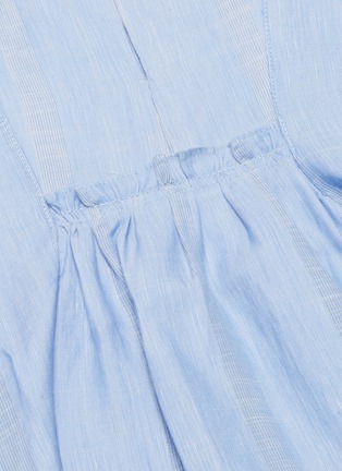  - LEM LEM - 'Bekele' ruffle drape cotton-linen top