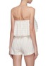 Back View - Click To Enlarge - LEM LEM - 'Aweke' belted ruffle overlay stripe strapless rompers
