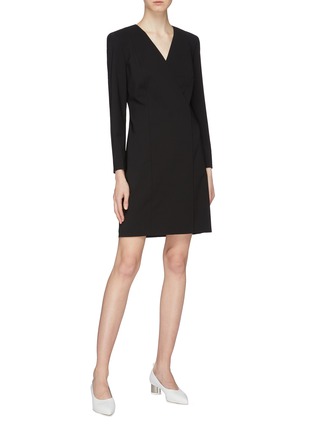 Figure View - Click To Enlarge - THEORY - Virgin wool wrap dress