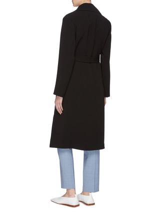 Back View - Click To Enlarge - THEORY - Belted crepe trench coat