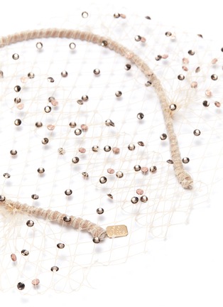 Detail View - Click To Enlarge - GIGI BURRIS MILLINERY - Swarovski crystal veil headband