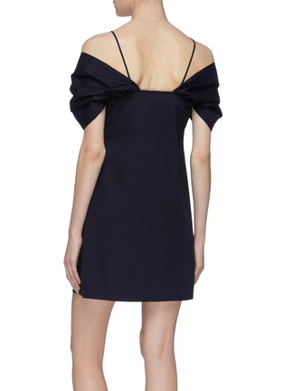 Back View - Click To Enlarge - THEORY - Ruched sleeve off-shoulder dress