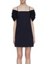 Main View - Click To Enlarge - THEORY - Ruched sleeve off-shoulder dress