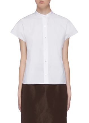 Main View - Click To Enlarge - THEORY - Mandarin collar short sleeve shirt