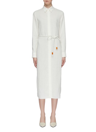 Main View - Click To Enlarge - THEORY - Rope tie shirt dress