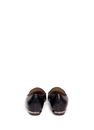 Back View - Click To Enlarge - NICHOLAS KIRKWOOD - Point-toe studded leather slip-ons