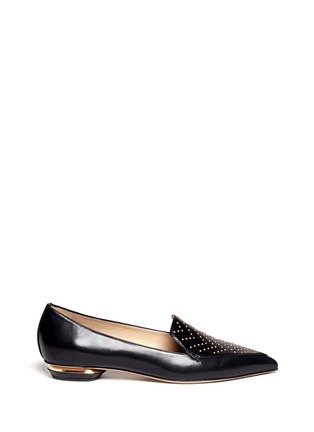 Main View - Click To Enlarge - NICHOLAS KIRKWOOD - Point-toe studded leather slip-ons