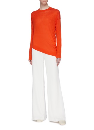 Figure View - Click To Enlarge - THEORY - Asymmetric twist hem sweater