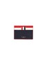 Main View - Click To Enlarge - THOM BROWNE  - Colourblock pebble grain leather card holder