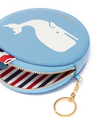 Detail View - Click To Enlarge - THOM BROWNE  - Whale appliqué pebble grain coin pouch