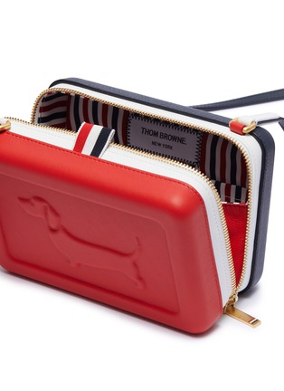 Detail View - Click To Enlarge - THOM BROWNE  - Hector embossed leather crossbody bag