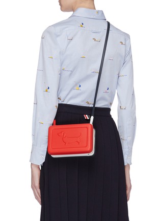 Figure View - Click To Enlarge - THOM BROWNE  - Hector embossed leather crossbody bag