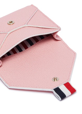 Detail View - Click To Enlarge - THOM BROWNE  - Pebble grain leather envelope card case
