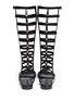 Back View - Click To Enlarge - STUART WEITZMAN - 'Gladiator' knee high caged sandals