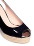 Detail View - Click To Enlarge - STUART WEITZMAN - 'Jean' patent leather espadrille wedges