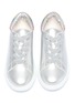 Figure View - Click To Enlarge - WINK - 'Popcorn' strass collar metallic leather kids sneakers