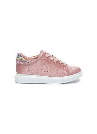 Main View - Click To Enlarge - WINK - 'Popcorn' strass collar glitter kids sneakers