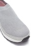 Detail View - Click To Enlarge - WINK - 'Liquorice' glitter bow knit kids sneakers