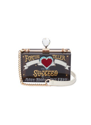 Main View - Click To Enlarge - CECILIA MA - 'Succeed' glass crystal charm acrylic box clutch