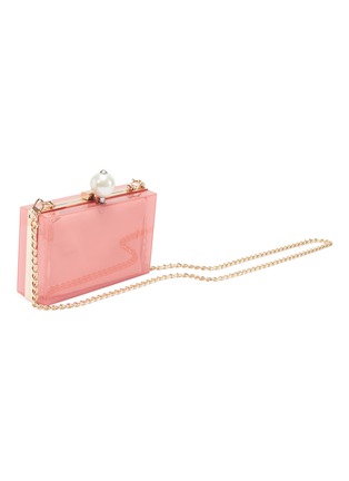 Detail View - Click To Enlarge - CECILIA MA - 'CHIC' faux pearl charm acrylic box clutch