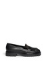 Main View - Click To Enlarge - ALEXANDER MCQUEEN - Micro stud fringe leather loafers