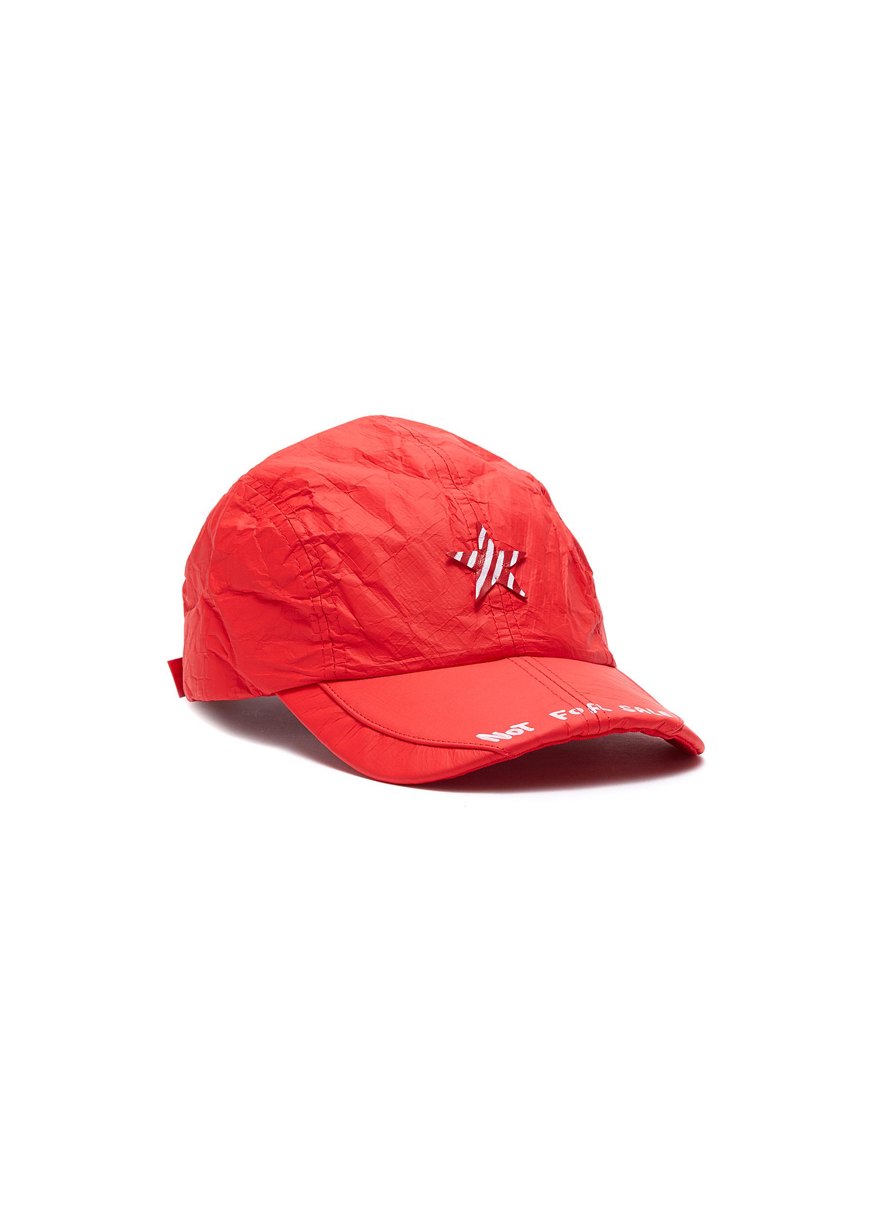 ’Not For Sale’ stripe star appliqué baseball cap