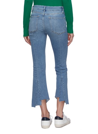 Back View - Click To Enlarge - FRAME - 'Le Crop Mini Boot' gusset cuff jeans