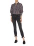 Figure View - Click To Enlarge - FRAME - 'Le Skinny de Jeanne' triangle cutout cuff jeans