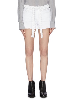 Main View - Click To Enlarge - FRAME - 'Le Cut Off' belted denim shorts