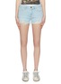 Main View - Click To Enlarge - FRAME - 'Le Cut Off' ripped cuff denim shorts