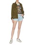 Figure View - Click To Enlarge - FRAME - 'Le Cut Off' ripped cuff denim shorts