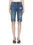 Main View - Click To Enlarge - FRAME - 'Le Vintage' frayed cuff ripped denim Bermuda shorts