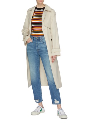 Figure View - Click To Enlarge - FRAME - 'Le Pegged' ripped straight leg jeans