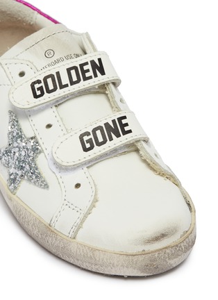 Detail View - Click To Enlarge - GOLDEN GOOSE - 'Old School' leather toddler sneakers