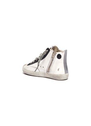 Detail View - Click To Enlarge - GOLDEN GOOSE - 'Francy' logo print leather toddler high top sneakers