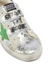 Detail View - Click To Enlarge - GOLDEN GOOSE - 'Old School' metallic cracked faux leather toddler sneakers
