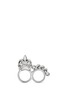 Detail View - Click To Enlarge - ALEXANDER MCQUEEN - Spike skull chain two finger ring