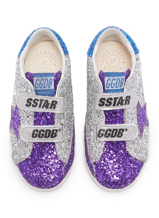 Figure View - Click To Enlarge - GOLDEN GOOSE - 'Superstar' coarse glitter toddler sneakers