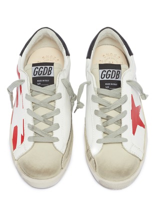 Figure View - Click To Enlarge - GOLDEN GOOSE - 'Superstar' flag print leather kids sneakers