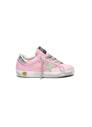 Main View - Click To Enlarge - GOLDEN GOOSE - 'Superstar' cracked leather toddler sneakers