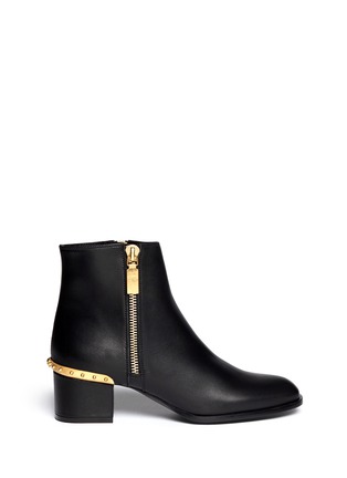 Main View - Click To Enlarge - ALEXANDER MCQUEEN - Stud heel counter leather ankle boots