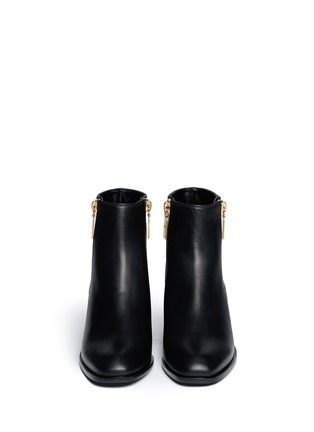Figure View - Click To Enlarge - ALEXANDER MCQUEEN - Stud heel counter leather ankle boots